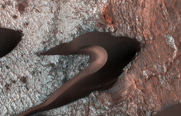 Марсианская поверхность, сфотографированная камерой HiRISE