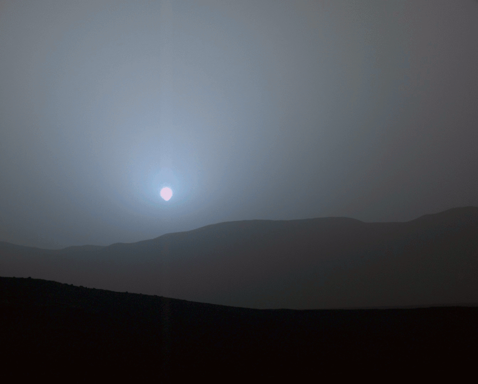 Марсианский закат «глазами» Curiosity, 2015 год