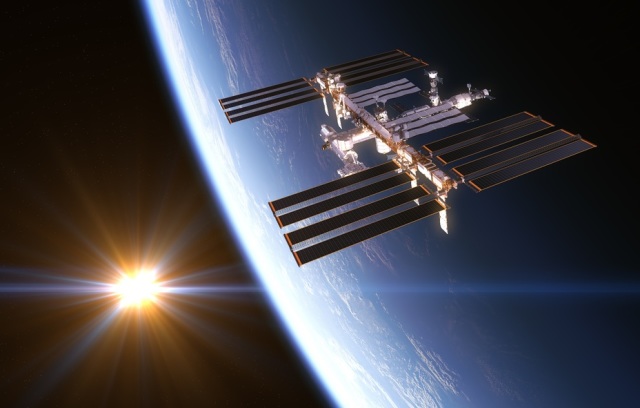 Международная космическая станция на орбите. NASA