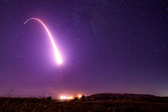 Межконтинентальная баллистическая ракета Minuteman III во время испытаний