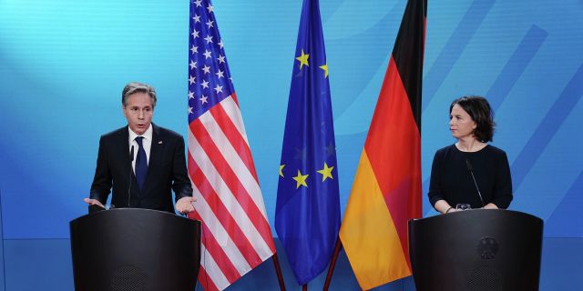 Министр иностранных дел Германии Анналена Бербок и государственный секретарь США Энтони Блинкен