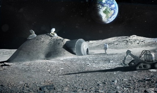 Многие проекты лунных станций предусматривают обваловку жилых модулей лунным реголитом, защищающим от радиации