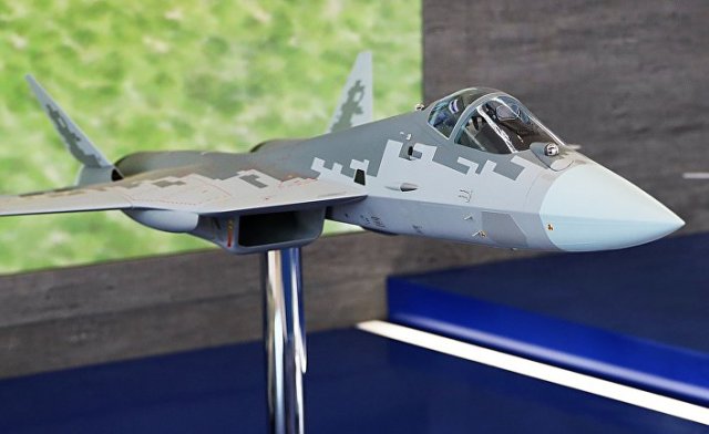 Модель самолета Су-57Э
