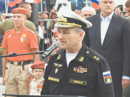 Новый командующий Черноморским флотом вице-адмирал Владимир Соколов. Фото автора