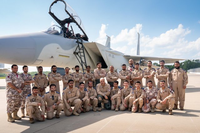 Один из изготовленных для ВВС Катара истребителей Boeing F-15QA Advanced Eagle (Ababil), август 2021 года