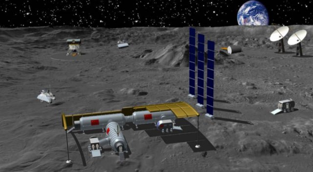 Один из ранних китайских проектов модульной научной станции на Луне