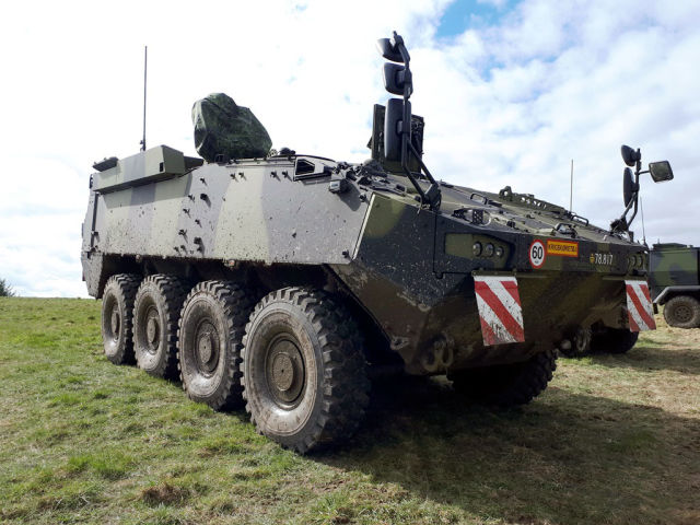 Один из первых полученных армией Дании бронетранспортеров Piranha V (Piranha 5) с колесной формулой 8х8, изготовленных General Dynamics European Land Systems - MOWAG. 27.03.2019