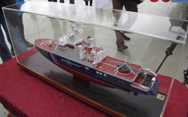 Официальная модель пограничного сторожевого корабля 1-го ранга ледового класса "Пурга" проекта 23550 (шифр "Ермак") с заводским номером 235