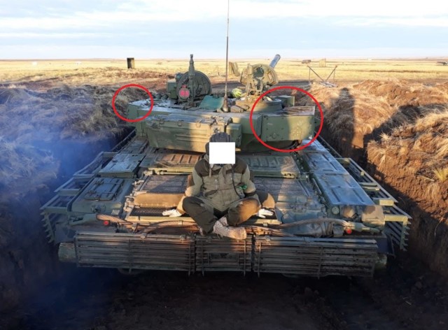 Опытный образец танка Т-72Б3 с комплексом активной защиты Т09-06 ("Арена-М")