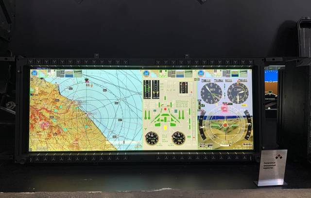 Панорамный авиационный индикатор с сенсорной панелью