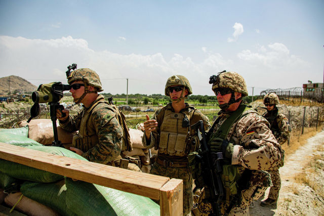Пехотинцы армии США в аэропорту Кабула