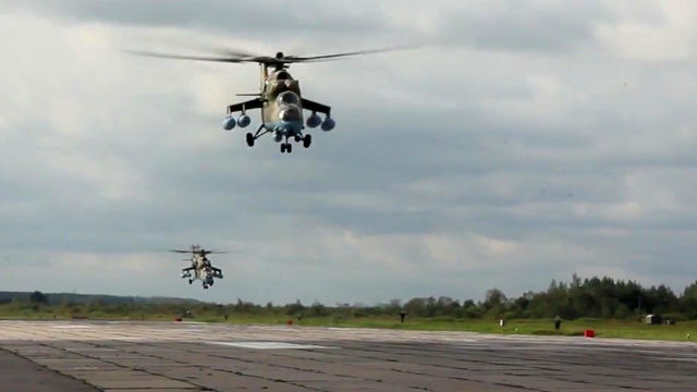 Перебазирование вертолетов армейской авиации Западного военного округа (ЗВО) на оперативные аэродромы