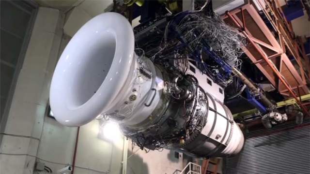 Первый стендовый опытный образец двухконтурного турбореактивного двигателя ПД-8 на испытательном стенде АО "ОДК-Сатурн" (Рыбинск, Ярославская облась), 17.05.2022