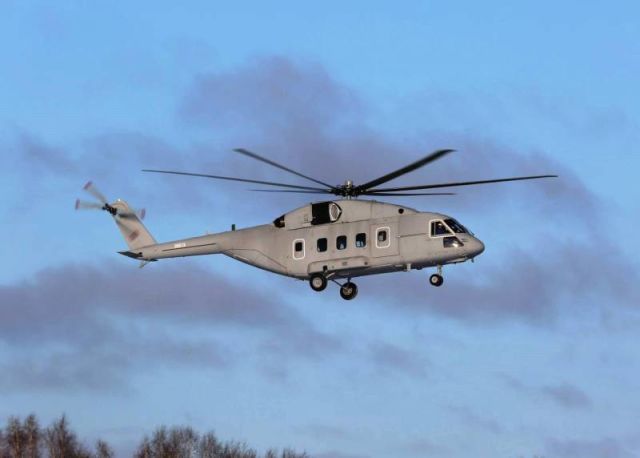 Первый опытный образец вертолета Ми-38Т, построенного для Минобороны РФ на АО "Казанский вертолетный завод".