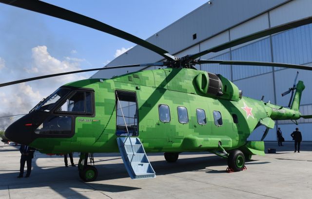 Первый опытный образец вертолета Ми-38Т, построенный для Министерства обороны России. Казань, 13.05.2019