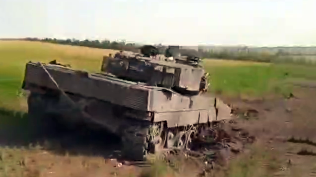 Подбитый танк Leopard