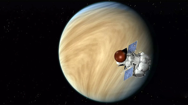 Полёт АМС «Венера-Д» в представлении художника NASA