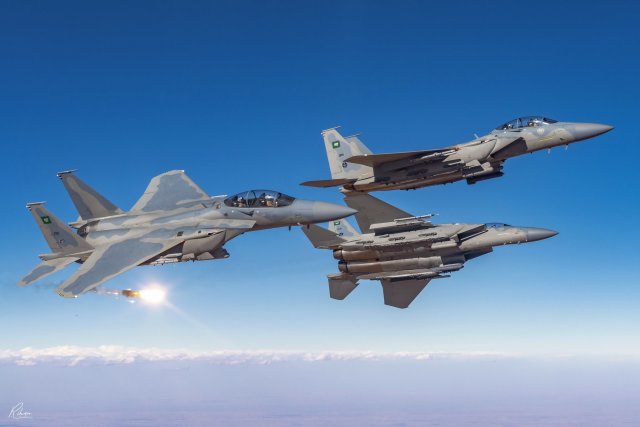 Поставленные из США истребители Boeing F-15SA Eagle ВВС Саудовской Аравии