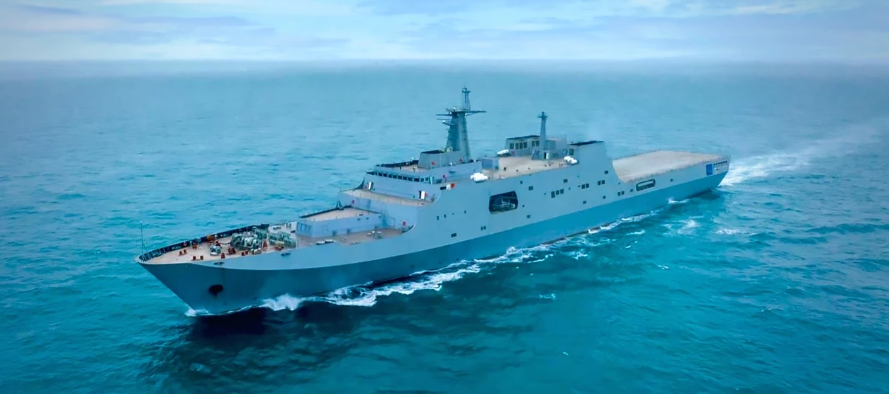 Thailand received an amphibious helicopter dock ship built in 