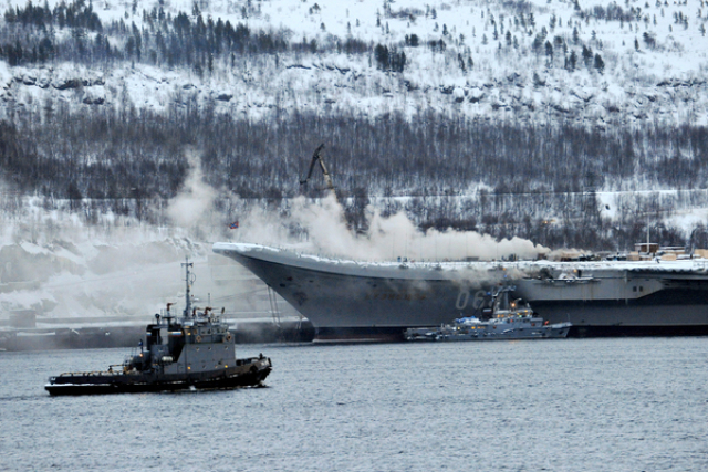 Пожар на крейсере "Адмирал Кузнецов"