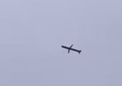 Предположительно, российская крылатая ракета воздушного базирования Х-101 в небе над Киевской областью Украины, 08.03.2022