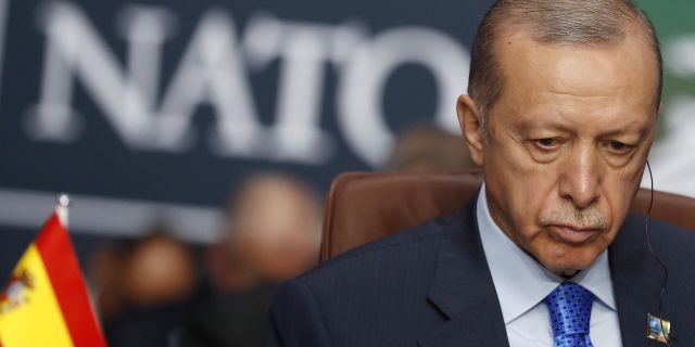 Президент Турции Реджеп Тайип Эрдоган на саммите НАТО в Вильнюсе, Литва, 11 июля 2023 г.