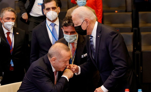 Президент Турции Тайип Эрдоган и президент США Джо Байден