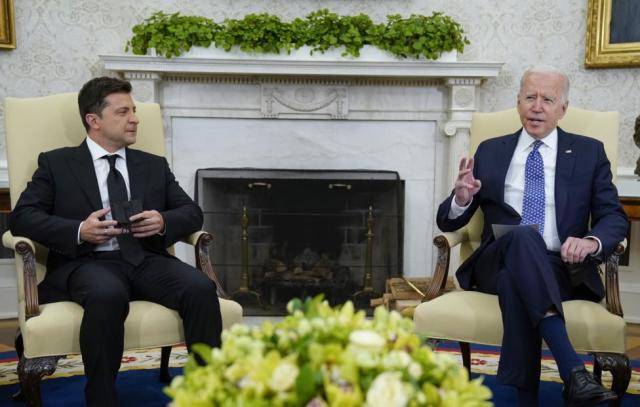 Президент Украины Владимир Зеленский и президент США Джо Байден