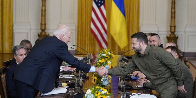 Президент Украины Владимир Зеленский во время встречи с президентом США Джо Байденом в Белом доме. 21 сентября 2023 года