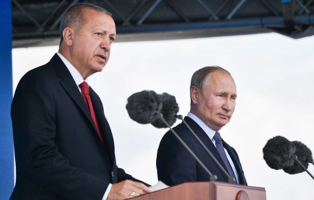 Президент Турции Реджеп Тайип Эрдоган и президент России Владимир Путин