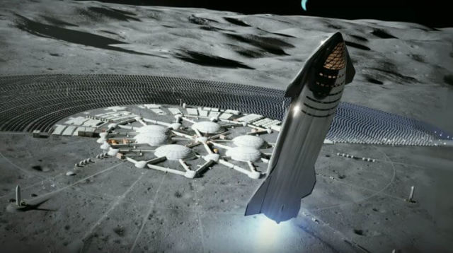 Проект космического города на Луне от SpaceX