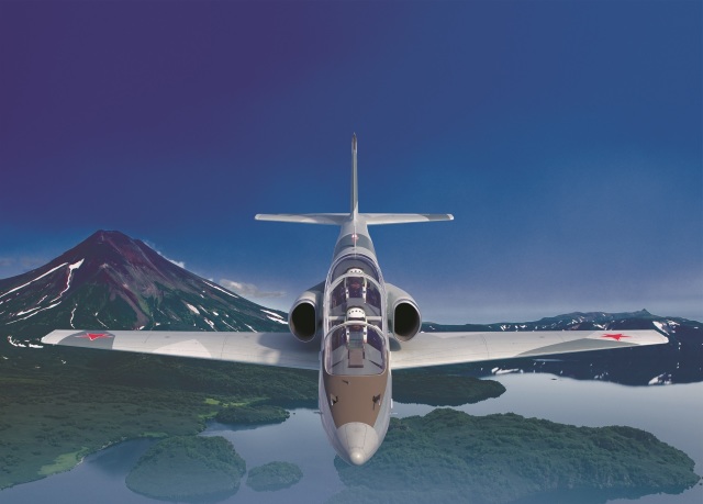Проектное изображение перспективного однодвигательного учебно-тренировочного самолета основной подготовки МиГ-УТС