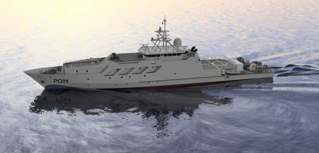 Проектное изображение заказанных французской судостроительной компании SOCARENAM для ВМС Франции патрульных кораблей по программе POM (Рatrouilleurs Оutre-Мer) для использования на французских заморских территориях