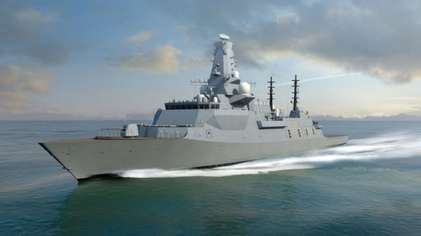 Проектный облик заказанного строительством для ВМС Великобритании фрегата типа 26 Global Combat Ship (GCS)