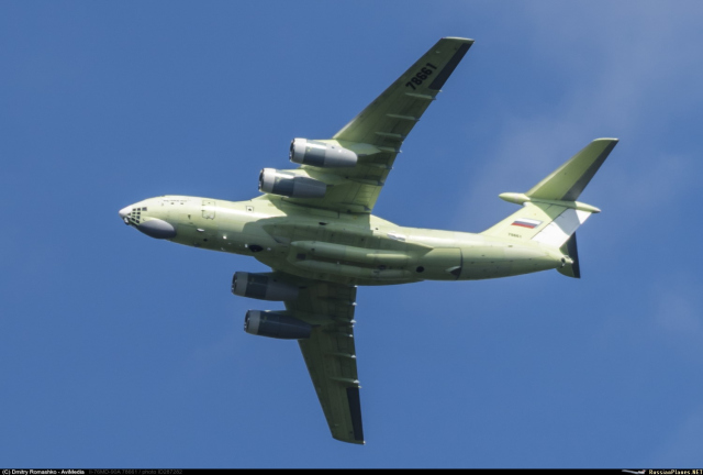 Проходящий летные испытания первый построенный в 2021 году на АО "Авиастар-СП" (входит в Дивизион транспортной авиации АО "Объединенная авиастроительная корпорация" - ОАК) в Ульяновске военно-транспортный самолет Ил-76МД-90А (заводской номер 0206, регистр