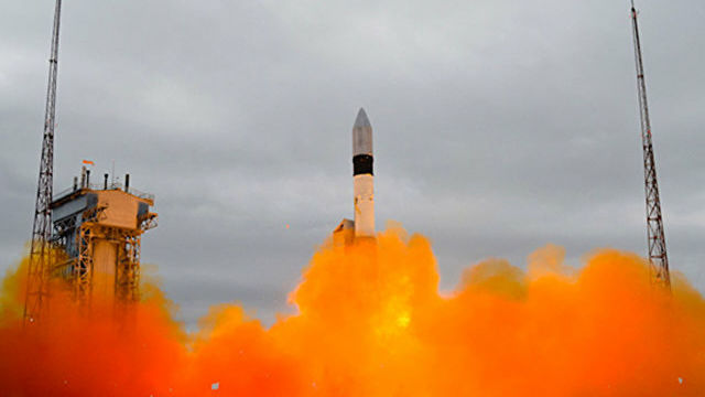 Пуск ракеты-носителя "Рокот" с космодрома Плесецк