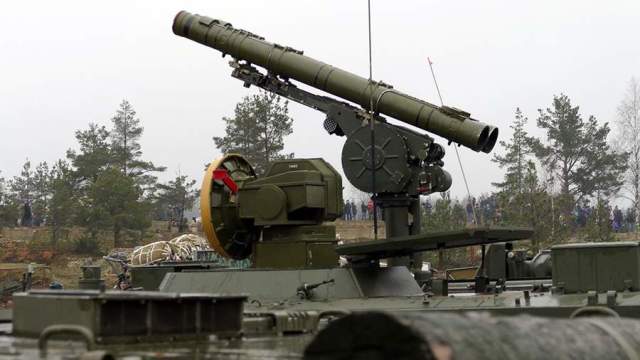 Пусковая установка самоходного противотанкового ракетного комплекса «Хризантема-С»