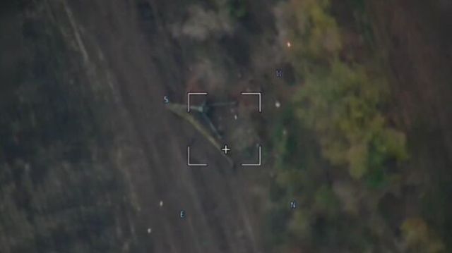 Работа дрона-камикадзе "Ланцет" на николаево-криворожском направлении