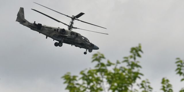 Работа вертолета Ка-52 группировки Юг на Артемовском направлении СВО