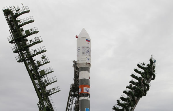 Ракета-носитель "Союз-2.1а" с космическим аппаратом "Канопус-В-ИК" на стартовой площадке космодрома Байконур