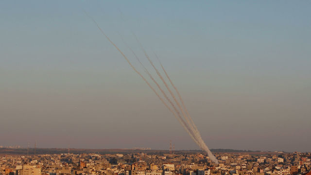 Ракетный залп с территории сектора Газа по Израилю