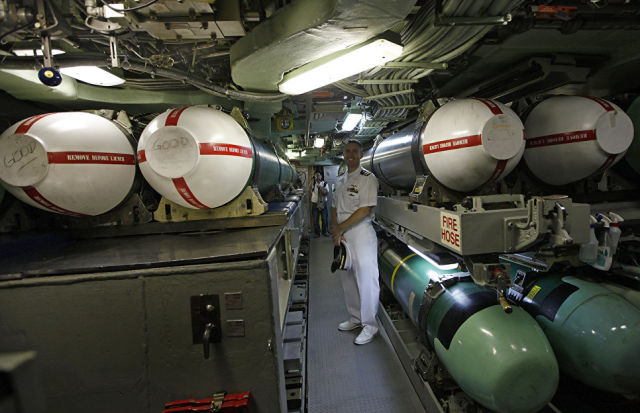 Ракеты Tomahawk на борту подлодки USS Hampton. Архивное фото