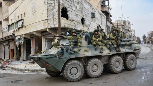 Разминирование восточных районов сирийского города Алеппо специалистами Вооруженных сил РФ
