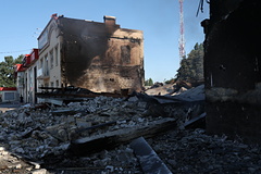 Разрушения в Новой Каховке