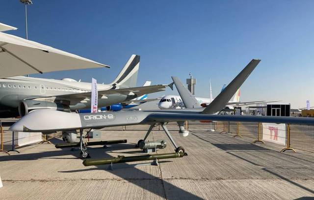 Разведывательно-ударный беспилотный комплекс "Орион-Э" на выставке Dubai Airshow 2021