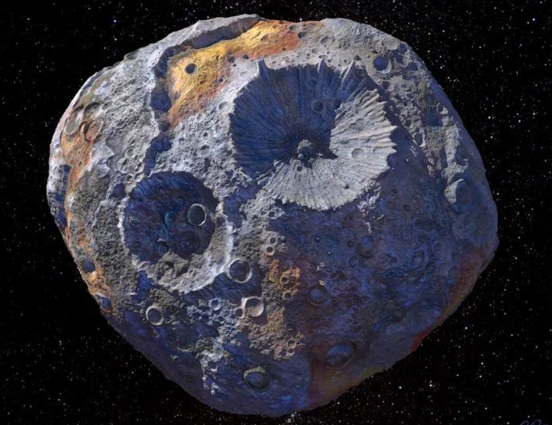 Рендер астероида Психея 16.