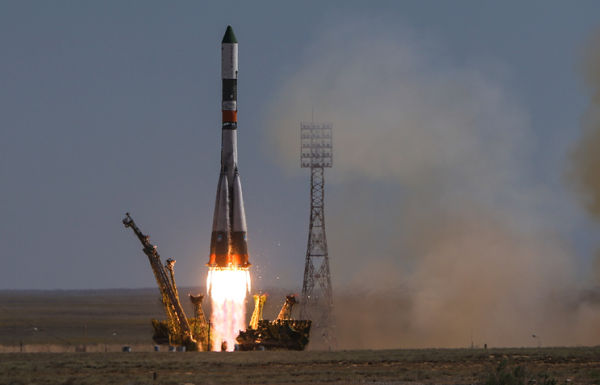 Запуск ракеты-носителя "Союз-У" на космодроме Байконур, 2015