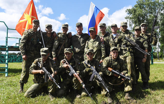 Российские военнослужащие на этапе Международных армейских игр в Новосибирске