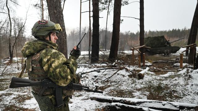 Российский военнослужащий в зоне проведения спецоперации