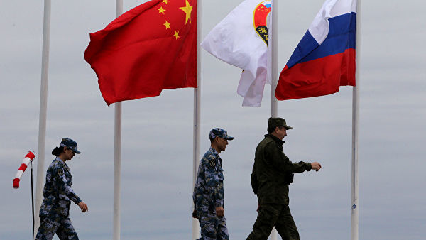 Российско-китайские военно-морские учения "Морское взаимодействие" на полигоне Клерк в Приморском крае